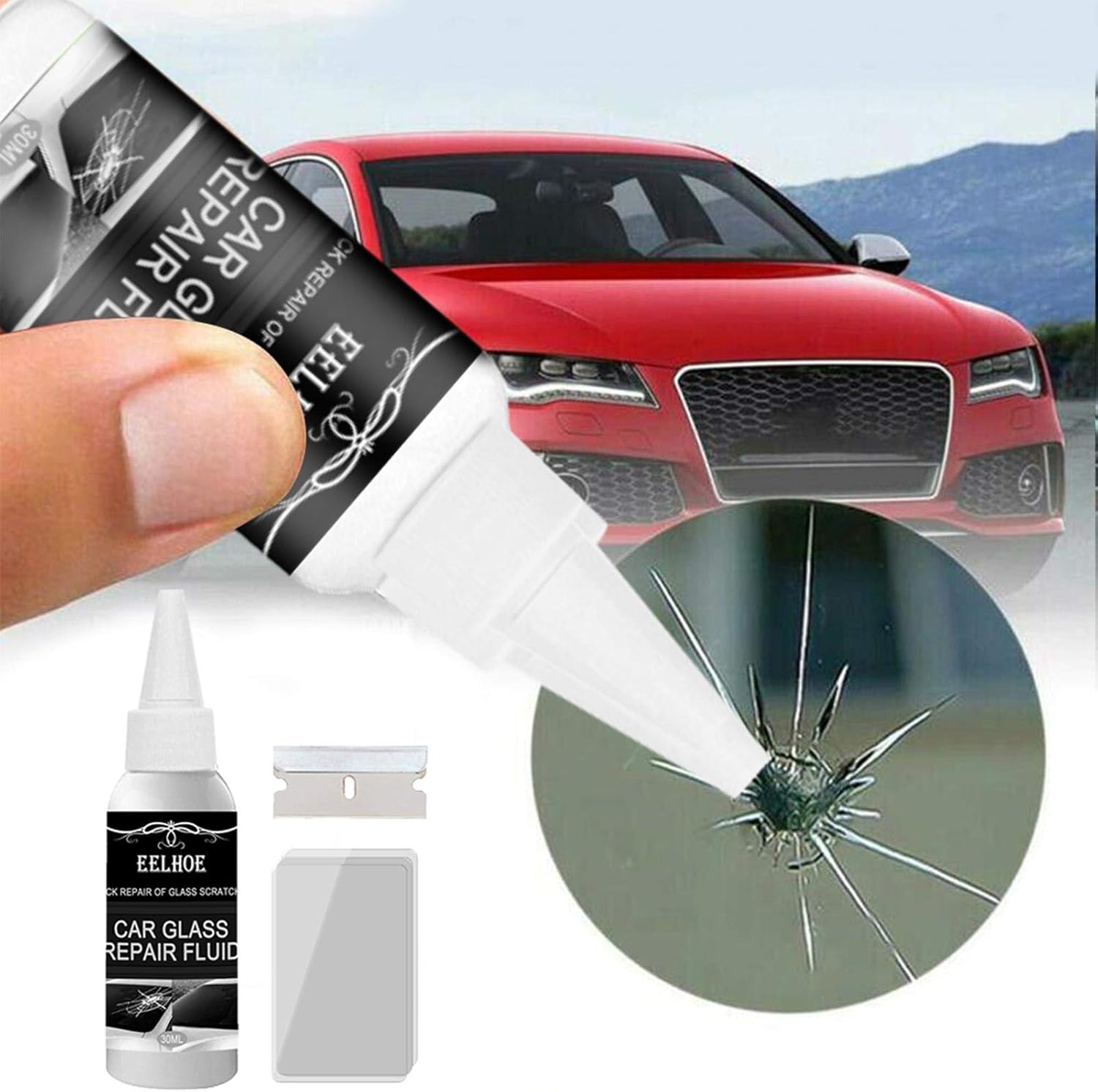 マーケティング Yjbe 30ml X 2 車用ガラス修理剤 フロントガラスリペアキット 自動ガラスナノ急速修復液 Diy破片亀裂修理キット フロント ガラス修理スプレー 車ガラス修理キット フロントガラス修理ツール 省時間 お金節約 Sparrow Rs