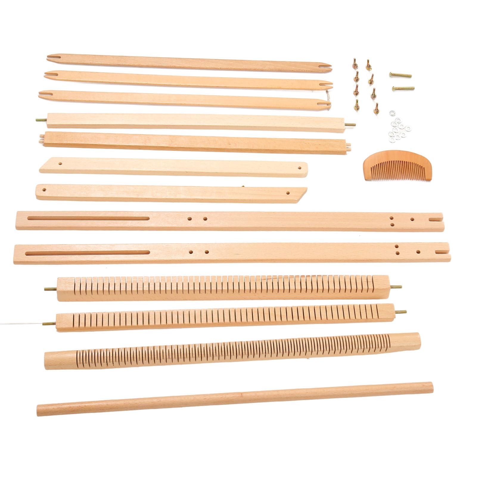 Qudinip Kit Telaio per Tessitura per Telaio in Legno per Arazzi Fai-da-te Facile con Accessori per Bambini e Principianti