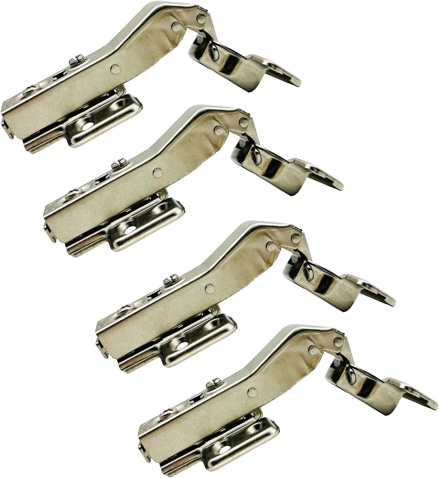 LIKERAINY 45 Degree Hinge Ø 35mm with Hydraulic Damper for Special Corner Door Soft Closing Hinges for Cabinet Cupboard Wardrobe Folding Angular Doors Pack of 4
