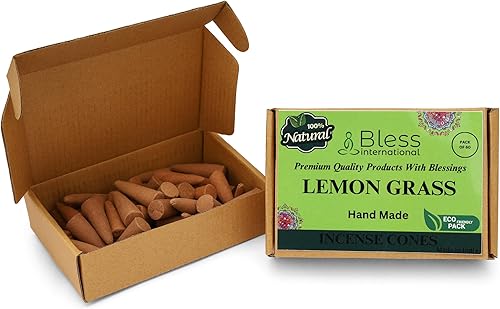 Miniatura 93 de Bless International Cedro 100% natural - Conos de incienso hechos a mano, sumergidos a mano, orgánicos, sin productos químicos para purificación