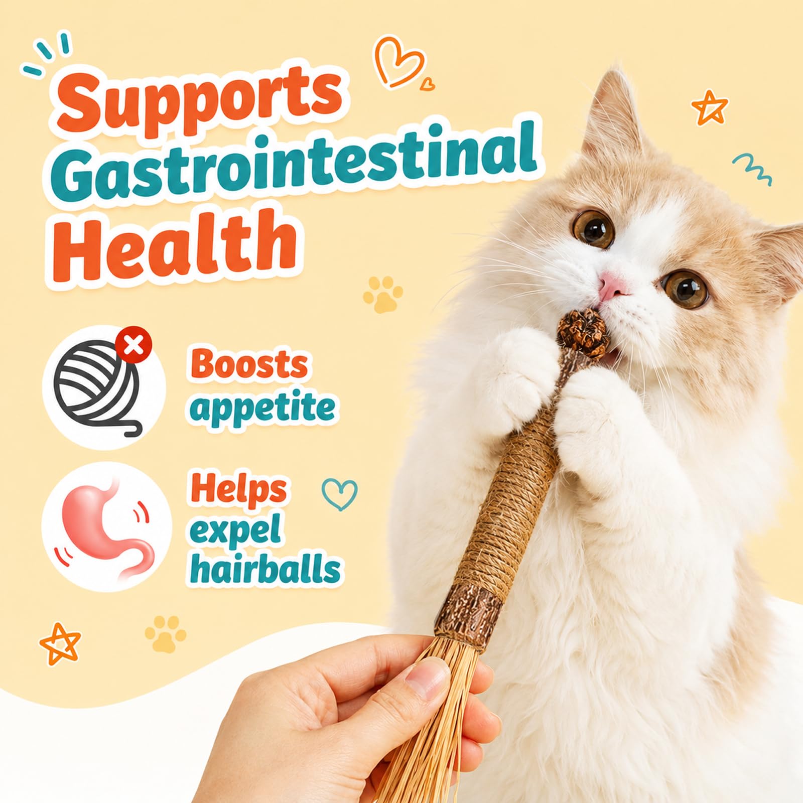 Jouet Chat, 3 Jouet Chat Corde et 4 Pièces Bâtonnets Herbe à Chat, Jouet de Dentition Chaton, Jouet a Macher Chat, pour Grincer des Dents Chats Intérieur Et Nettoyer Les Dents