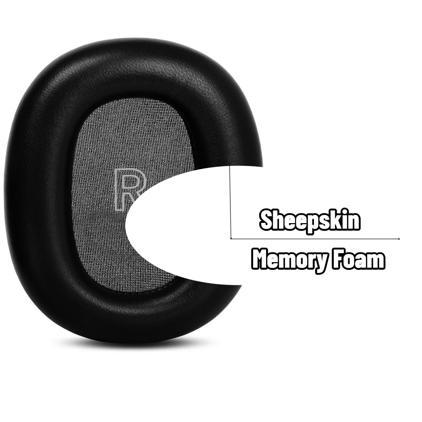H95 Cuscinetti auricolari di ricambio compatibili con Bang & Olufsen Beoplay H95 Cuffie Beoplay H95 Imbottitura in pelle di pecora (nero)