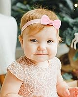 Vista 9 de jollybows 40 piezas Diademas con Lazos para Bebés Niñas Banda Elástica para el Cabello Lazo de Cinta Accesorios para el Cabello para Recién Nacidos