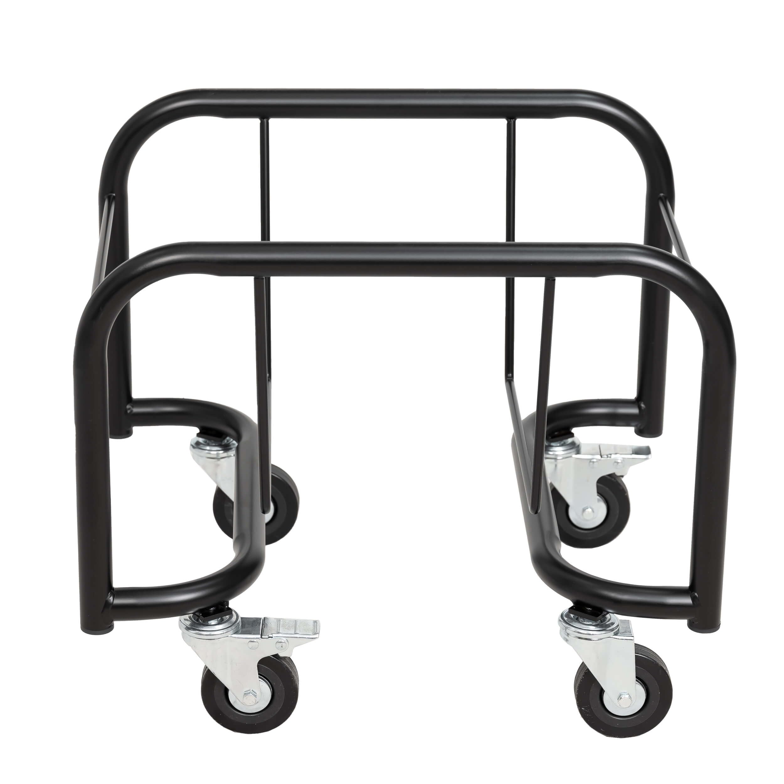 Sammelwagen mit Einkaufskörbe Schwarz 10er Set 22L | Rollbarer Korbstapelwagen in Schwarz, 10 Körbe in Schwarz mit Griff, Tragekorb Kunststoffkörbe 30kg Traglast