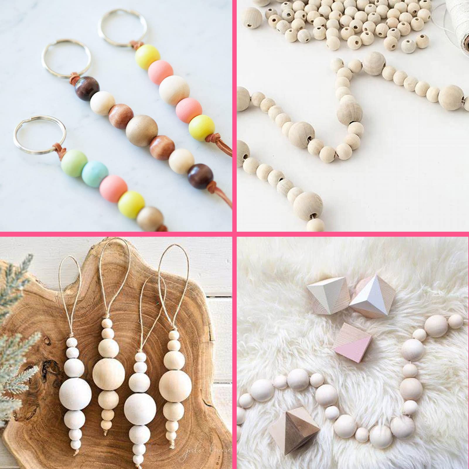 Perline Di Legno Naturali 6mm | 1000 Pezzi | Foro 2mm | Per Braccialetti, Collane, DIY - Foto 12