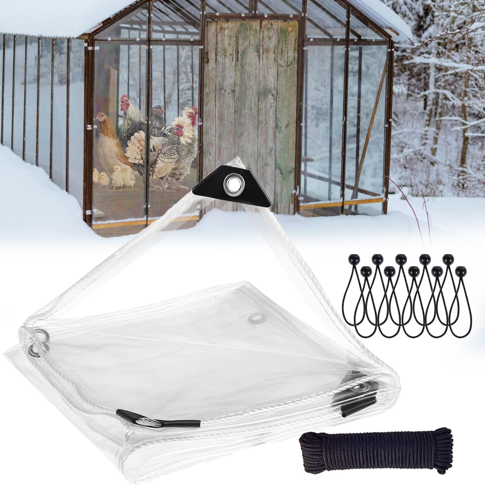 Bâche transparente imperméable pour pavillon et plantes de jardin