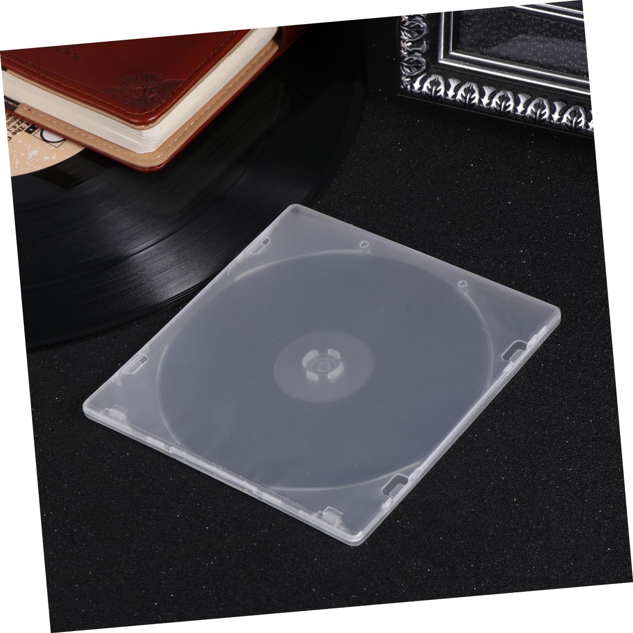 CHILDWEET Ultra-Slim Cd Case Cd Storage Holder 12pcs Box Separator Film Sturdy DVD Case for Media Organization