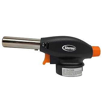 Sterno Butane Torch Lighter - Kitchen Blow Torch for Cooking With Automatic Safety Shut-Off Sensor - Compatible With Most Butane Fuel Canisters - 1 Handheld Torch