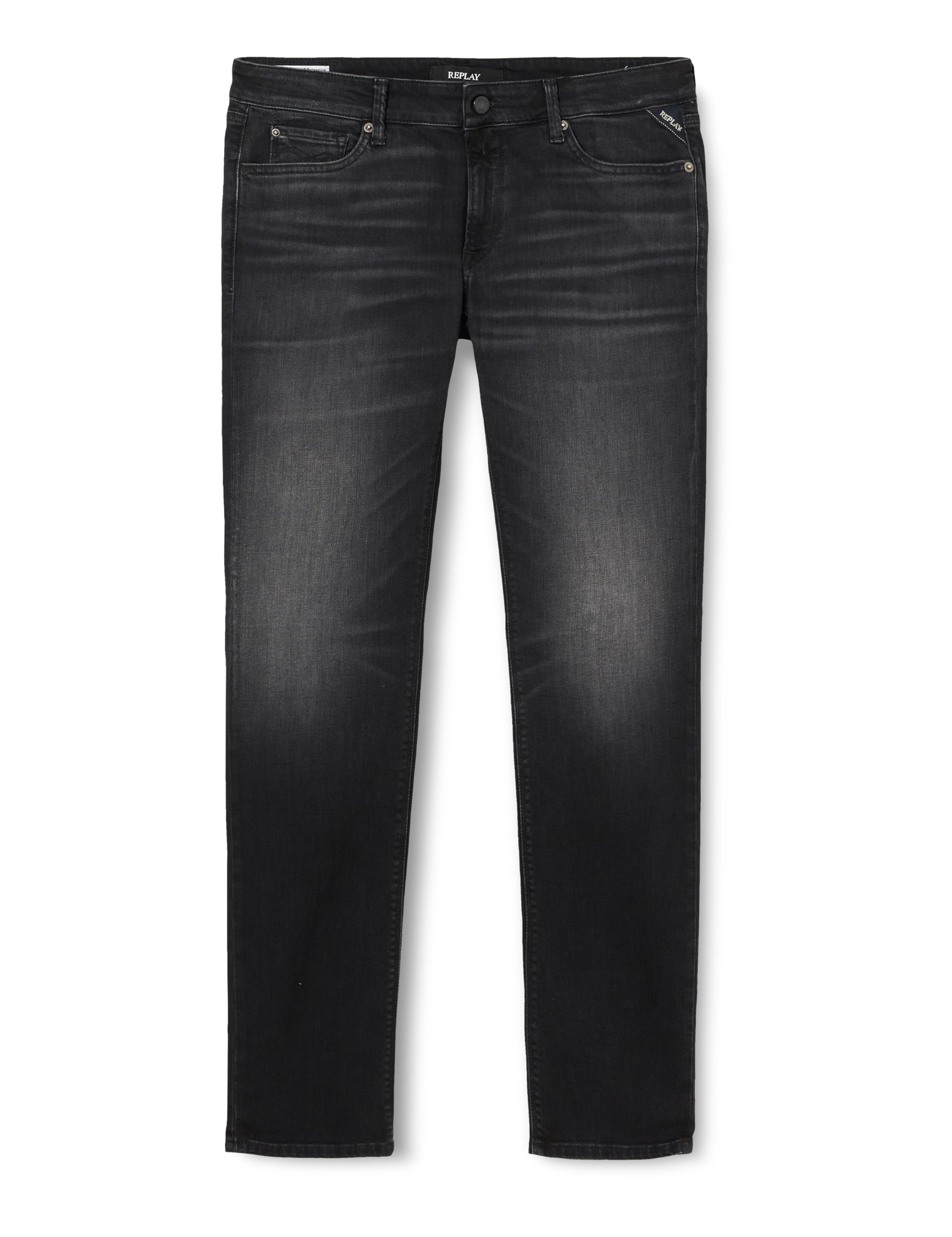 Replay Damen Jeans New Luz Skinny-Fit Bio, Black 098 (Schwarz), 25W / 28L