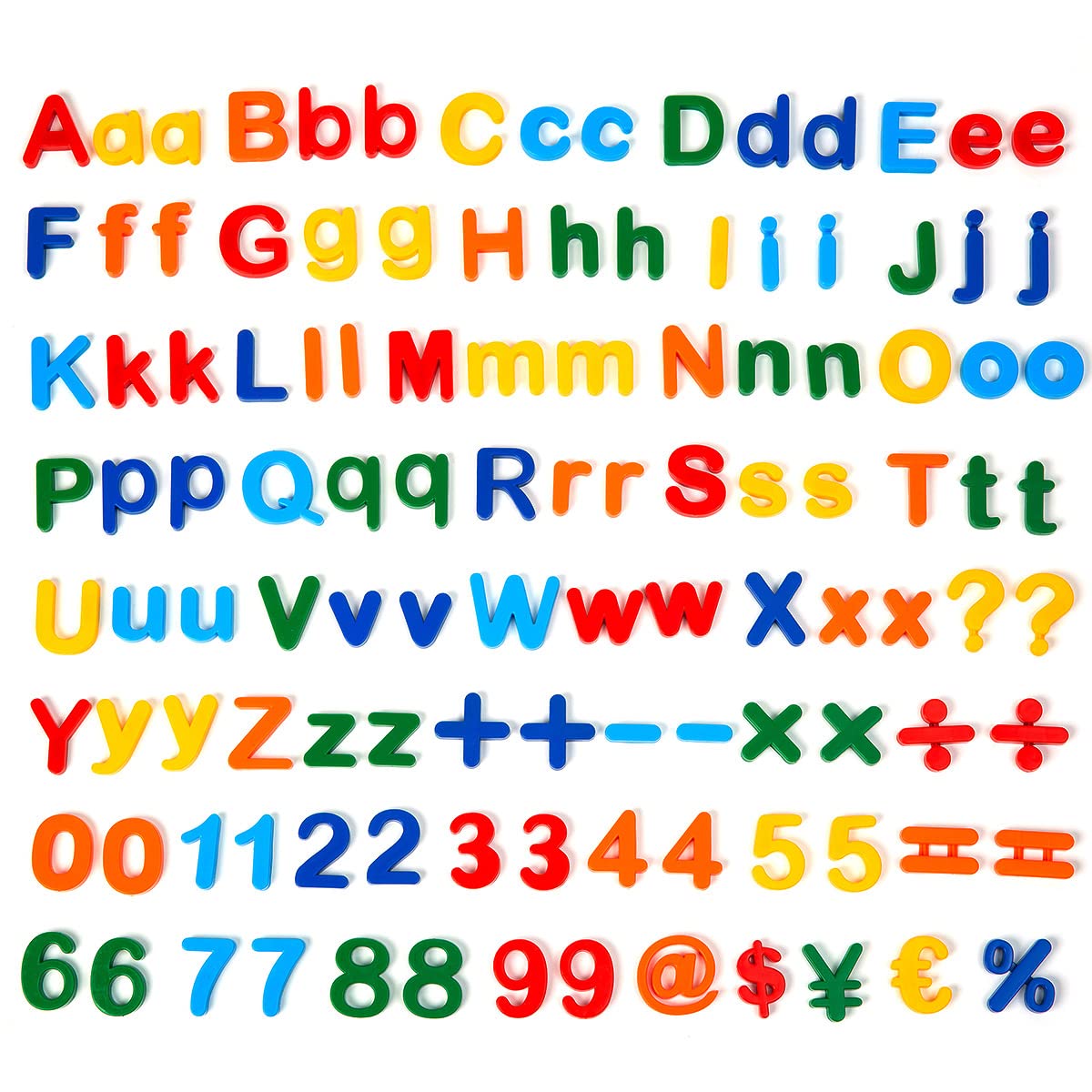 115 PCS Magnetic Letters and Numbers for Children Magnetic Alphabet A-Z Uppercase & Lowercase Letters Math Symbols for Fridge Kids Preschool Learning Counting Spelling Toy