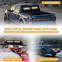 Vista 6 de 2 in 1 Emergency Strobe Traffic Advisor Light Bar Amber White Warning Hazard Safety Interior Windshield Dash Lights Emergency Lights for Trucks #01