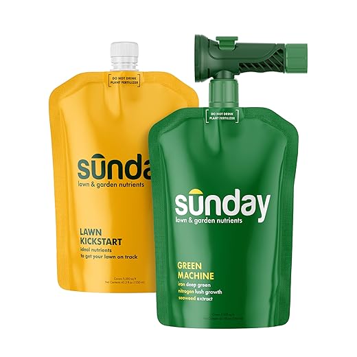 Sunday Lawn Kickstart + Green Machine Liquid Fertilizer - Lawn Fertilizer for Lush Growth - Includes Sprayer Attachment for Easy Application in 15 Minutes or Less - Covers Up to 5,000 Sq Ft Each