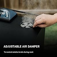 Vista 8 de Masterbuilt® Ahumador vertical eléctrico digital para barbacoa de 40 pulgadas con kit de patas, cargador de virutas de madera lateral y 970 pulgadas