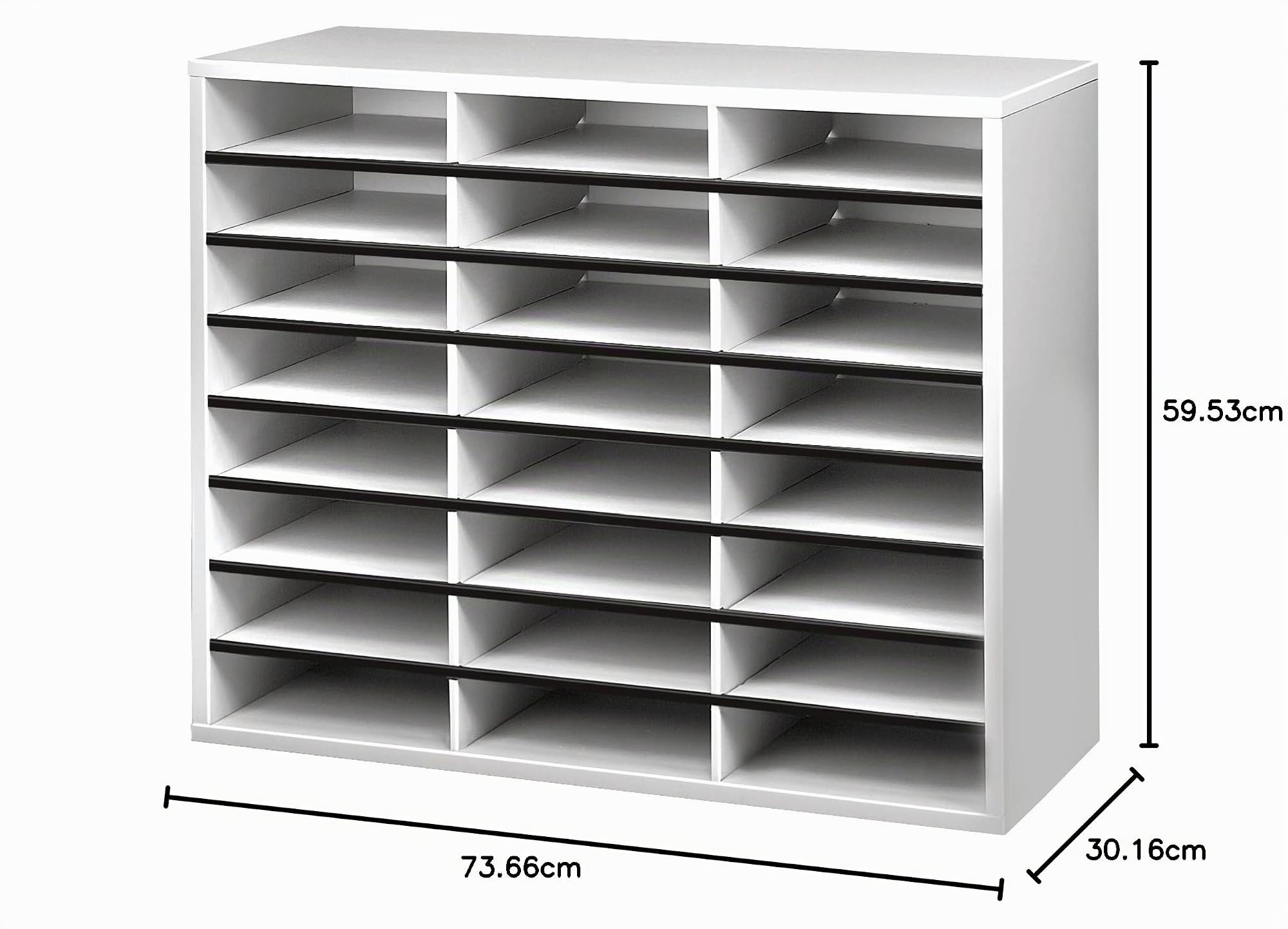 Fellowes, Mueble organizador de documentos, 24 compartimentos, gris