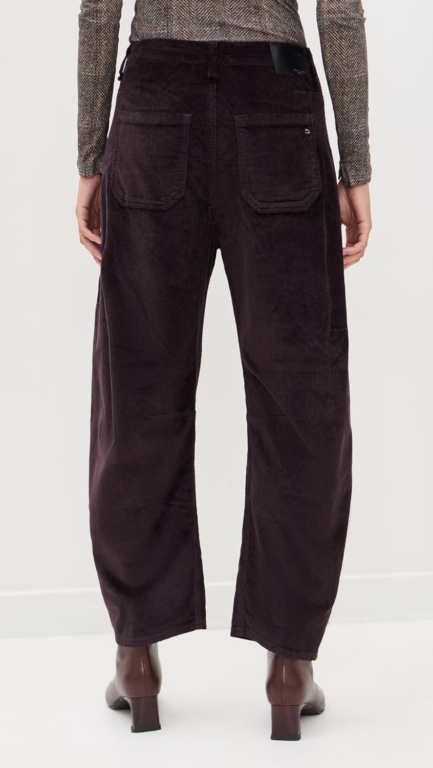 rag & bone Women's Charlie High Rise Ankle Barrel Corduroy Pants - Image 4