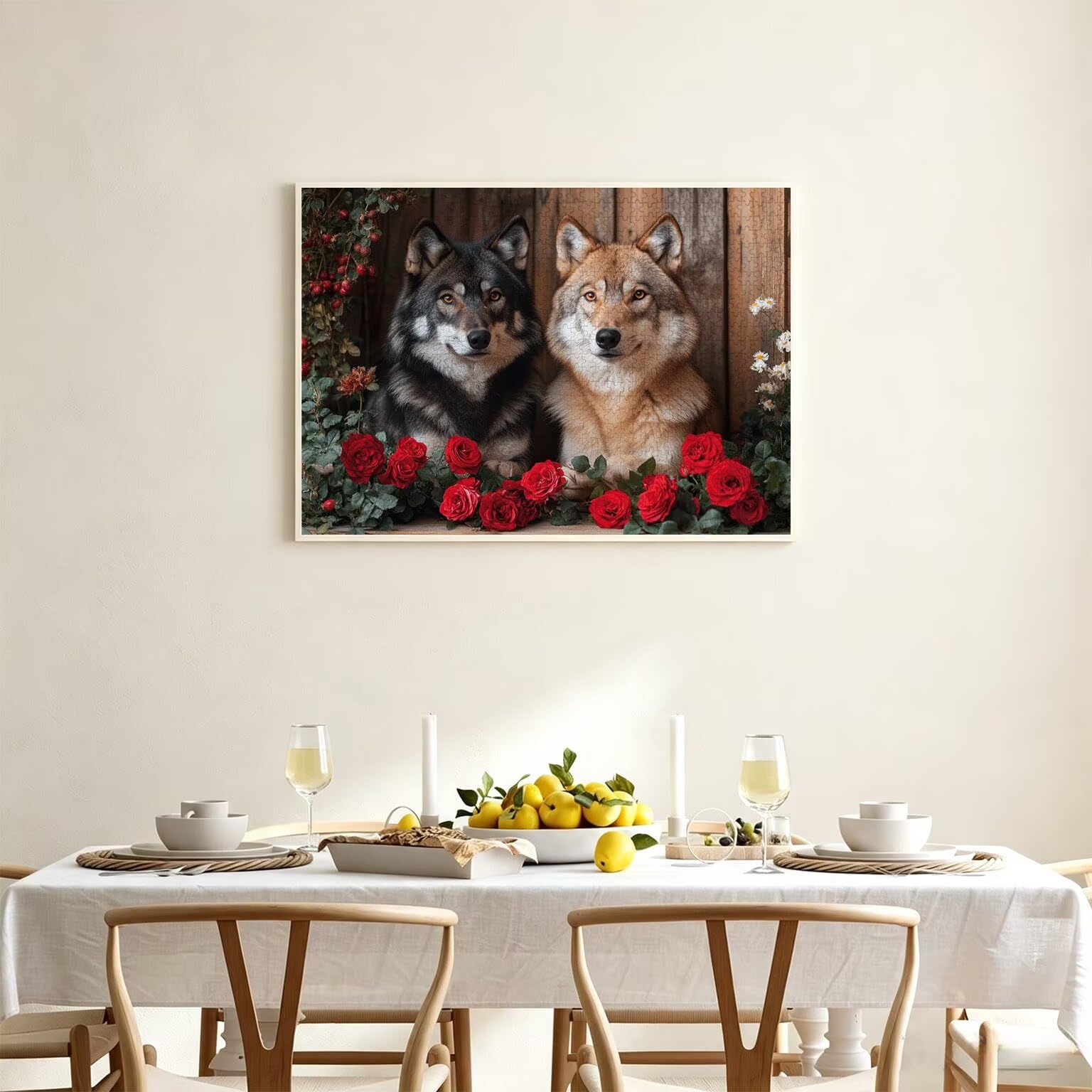 Puzzle dla dorosłych 4000, Wolf Rose, 141x87cm, n-367