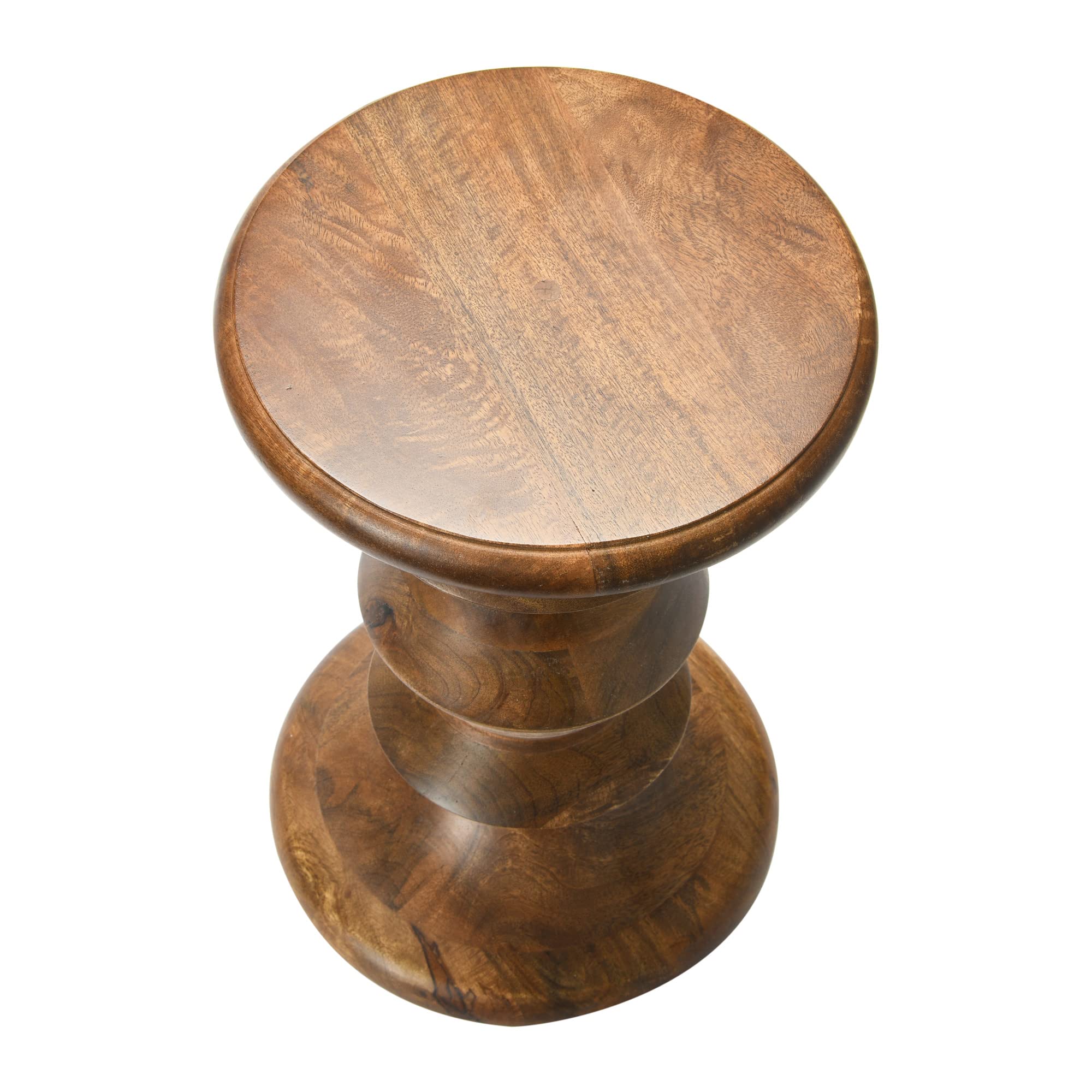 Creative Co-Op The Berns Mid-Century Modern Solid Mango Table with Flat Top, End Table or Stool