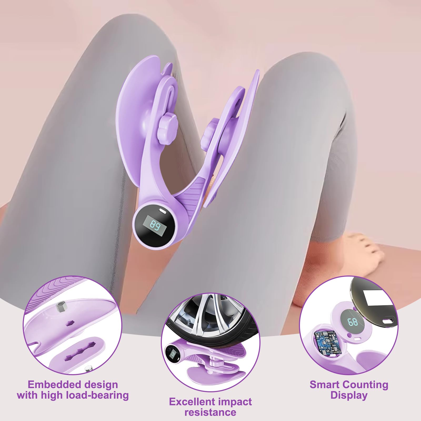 Ejercitador De Muslos Y Suelo Pélvico - Con Rotación 360°, Pequeño Y Portátil, Ideal Para Entrenar En Casa