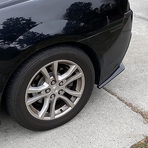 Miniatura 6 de Parachoques Trasero Difusor Divisor Valencia Alerón Aleta Borde Borde Ajuste Universal - Negro Brillante