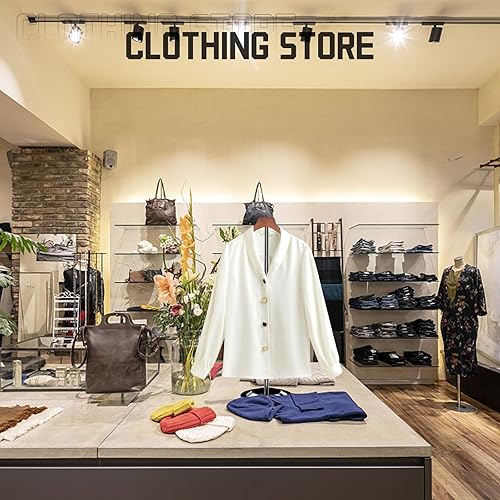 Miniatura 7 de hanvate Paquete de 2 soportes de exhibición de camisas de 22 a 38 pulgadas de altura ajustable, soporte de maniquí de hombro, soporte de exhibición