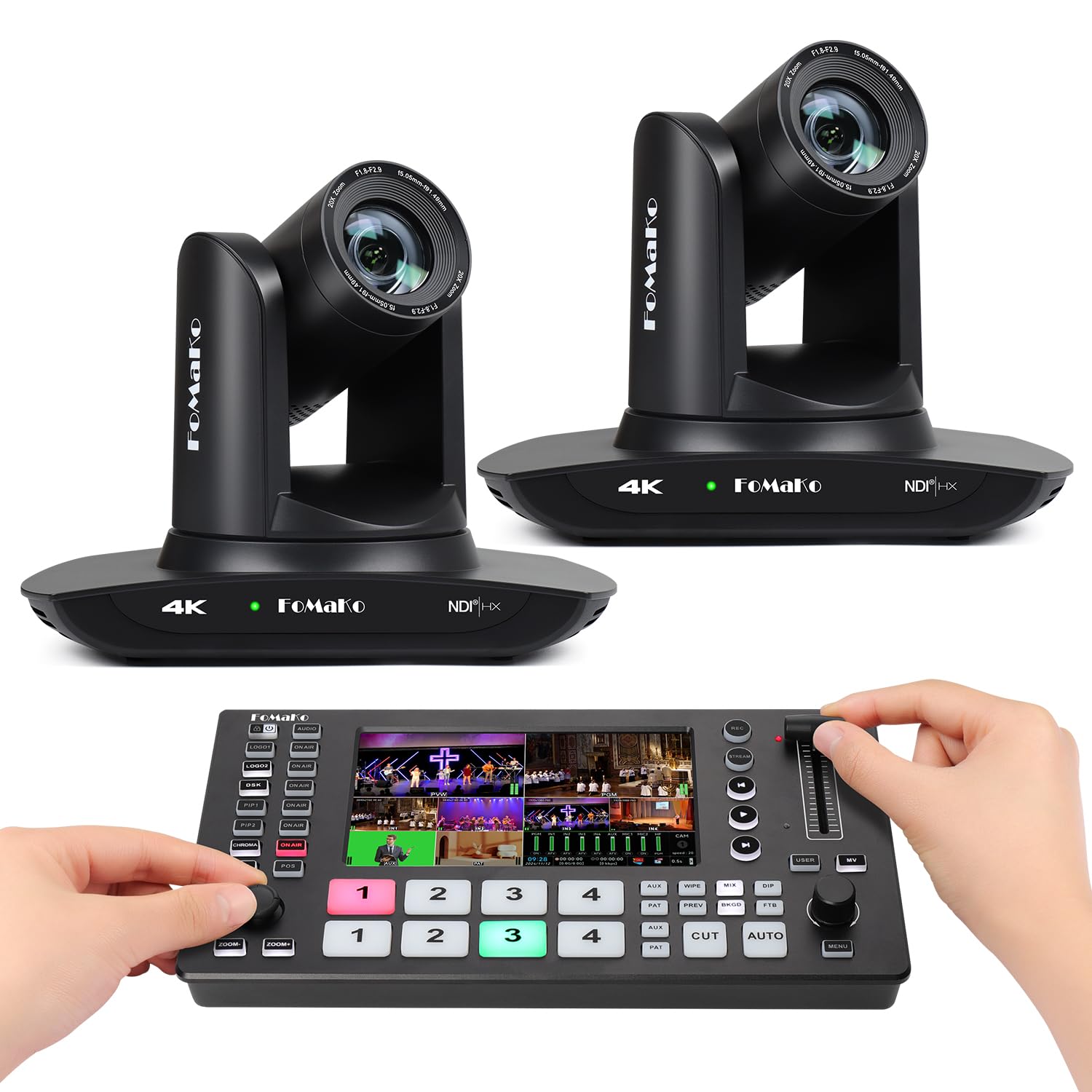 Amazon.com : FoMaKo 4k 20X PTZ Camera HDMI AI Auto Tracking,for