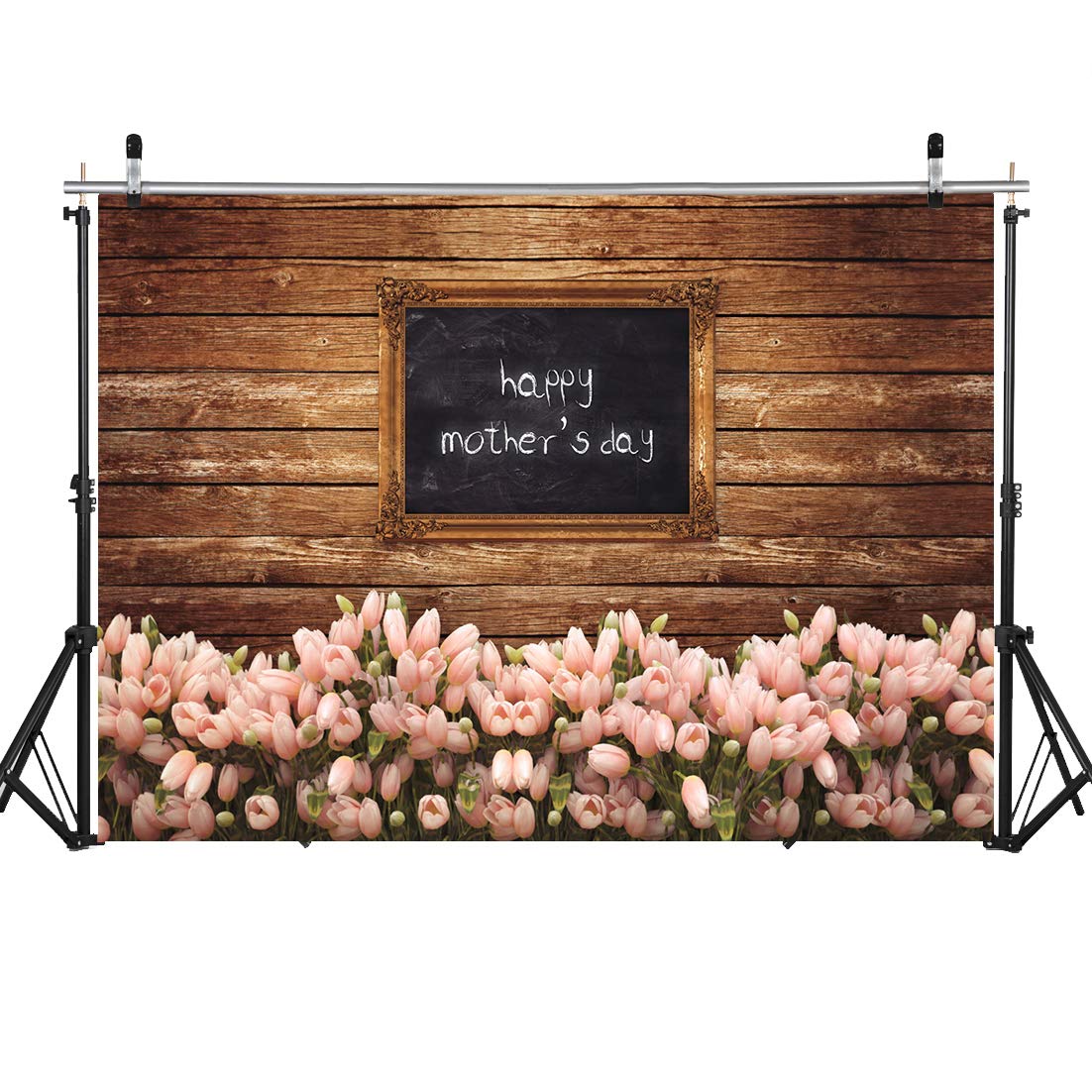 Photo 1 of WOLADA 7x5FT Mother's Day Tulip Flowers Backdrop Happy Mothers Day Photography Backdrop Mothers Day Decorations Mothers Day Backdrop Mothers Day Decorations for Party Mothers Day Photo Backdrop 12027 7x5FT Brown