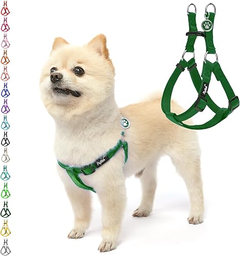 Miniatura 67 de PUPTECK Arnés para perro sin tirones, suave y ajustable, de nailon básico, chaleco para cachorros para caminar al aire libre con etiqueta