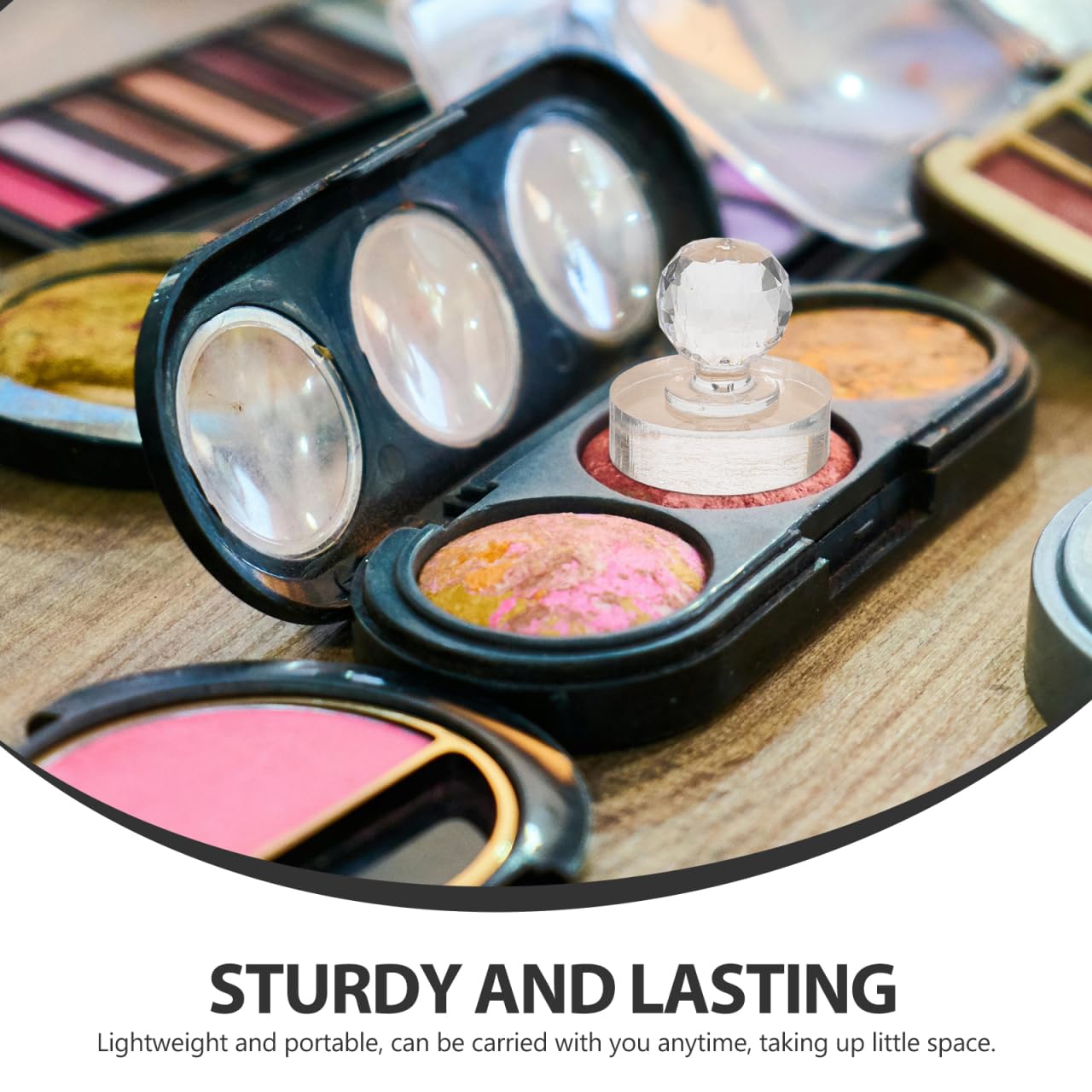 FRCOLOR Eyeshadow Platen Tool Highlighter Repairing Stamp Makeup Repair Kit Eyeshadow Pressing Tool for Makeup - Image 2