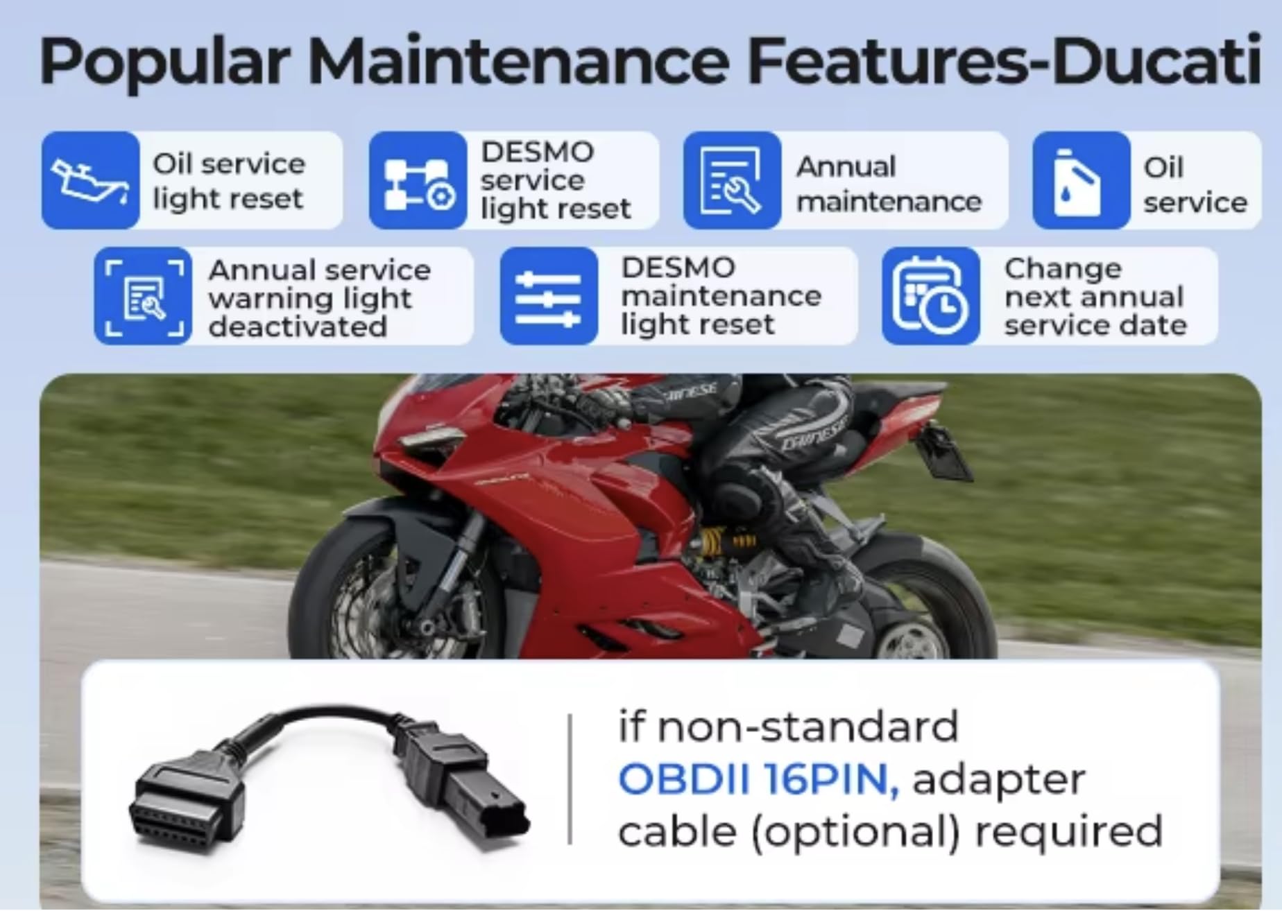 Topscan Moto AutoVIN Technology - Herramienta de diagnóstico para técnicos profesionales con tecnología Bluetooth, compatible con 7 marcas de motocicletas
