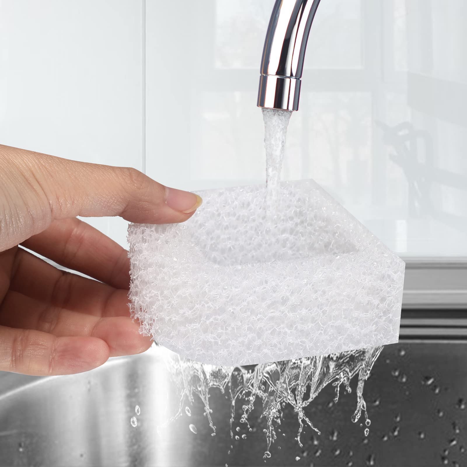 Filtros de fuente de agua para gatos, paquete de 18 prefiltros de esponja de espuma de repuesto para múltiples fuentes de cerámica y acero inoxidable para mascotas