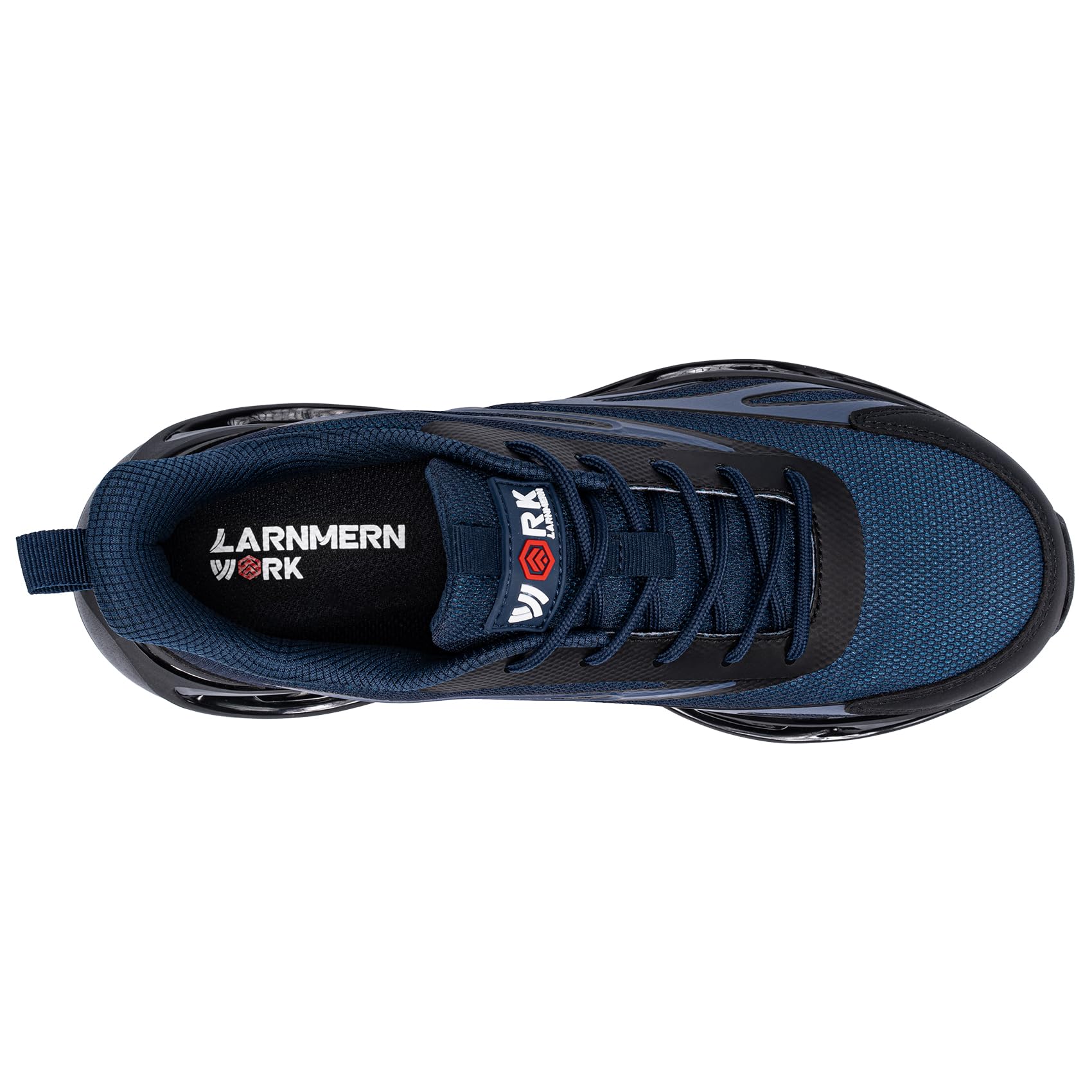 LARNMERN Zapatos de Seguridad Mujer Zapatillas de Seguridad Amortiguación Ligeros Comodidad Transpirabilidad Moda Zapatos de Trabajo(Azul Marino,41EU)