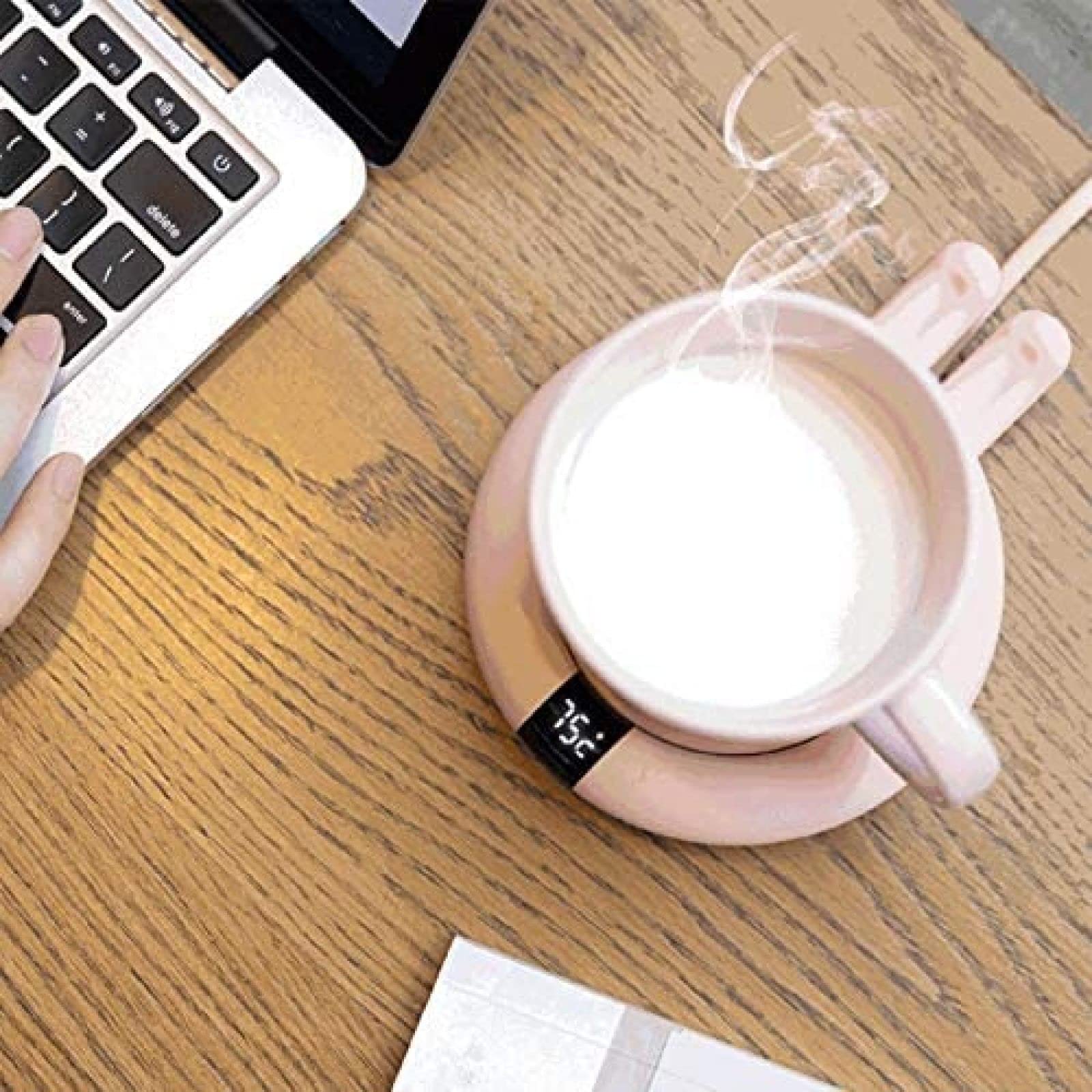 Bor Calentador De Taza De Café - Calentador De Café Eléctrico con 3 Controles De Temperatura para La Taza De La Oficina En El Hogar Almohadilla De La Placa del Calentador De Bebidas,Conejo,YUYANAIAI