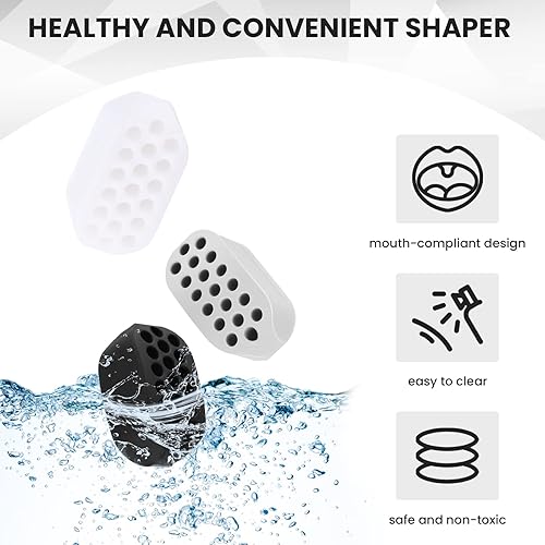 Miniatura 3 de Ejercitador de mandíbula para hombres y mujeres, 6 piezas, ejercitador de mandíbula de silicona, ejercitador facial, tóner de mandíbula, ejercitador