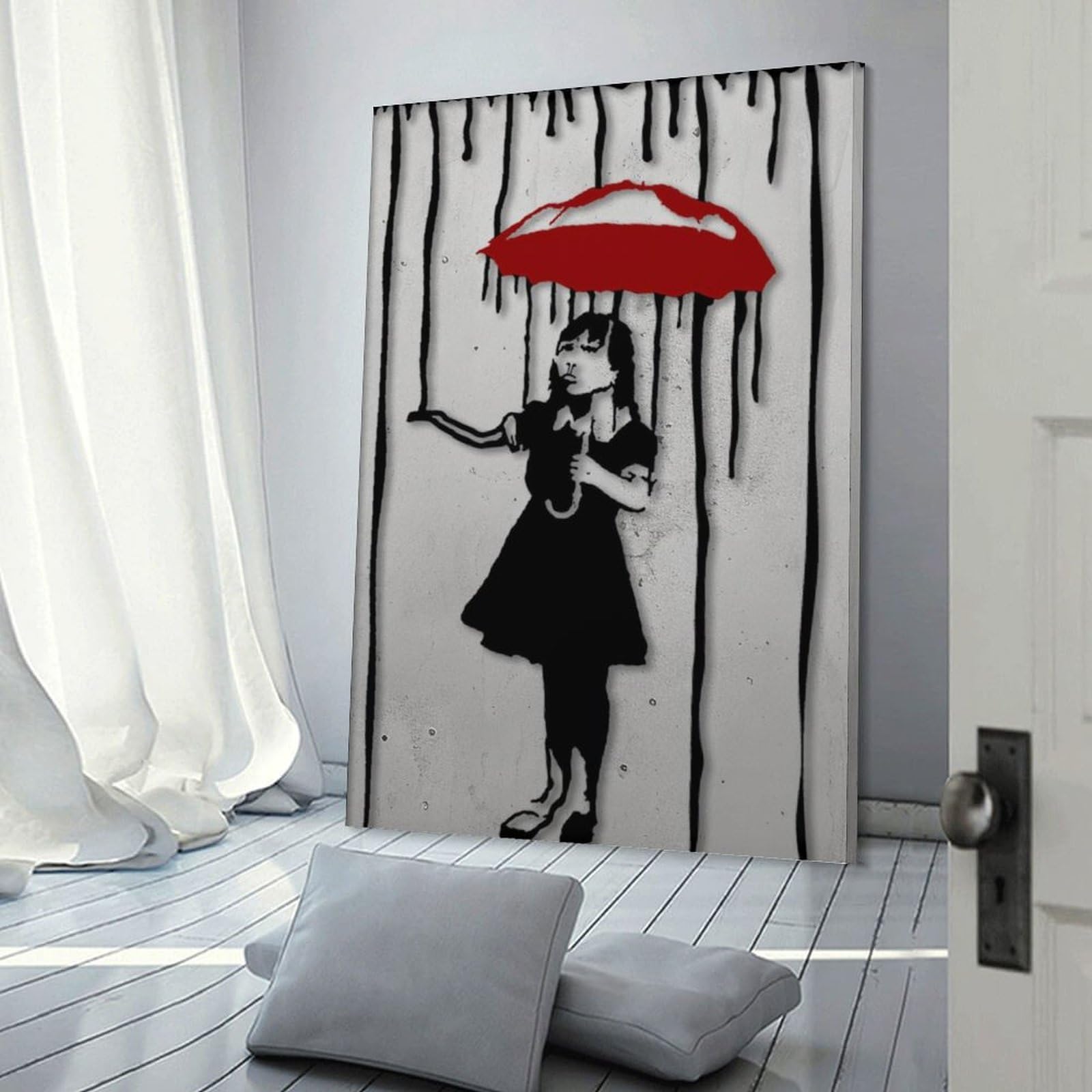 Amazon.co.jp: BANKSYバンクシー《アンブレラガール》絵画コレクション