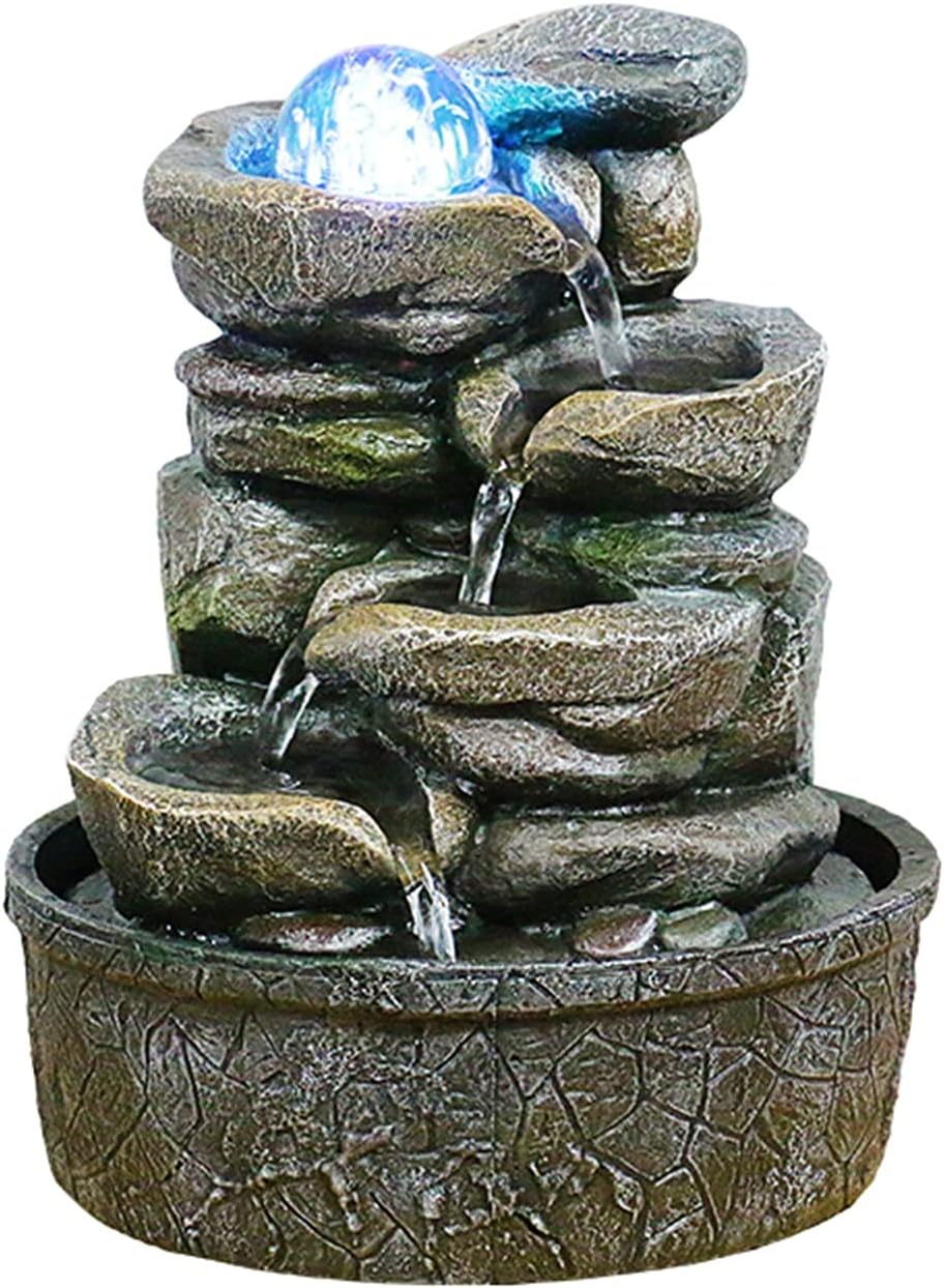 OMIDM Desktop Fountain Tabletop Fountain Rock Falls Indoor