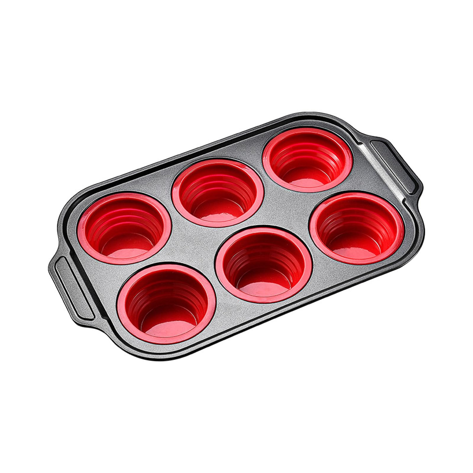 ZWWAAZHF 12 Cup Nonstick Silicone Cupcake Pan Foldable Design Bread Baking Tool for Quick Demold and Easy Storage Nonstick Cupcake Molds