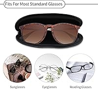 Vista 4 de Hion Sunglasses Soft Case Ultra Light Neoprene Zipper Eyeglass Case With Belt Clip