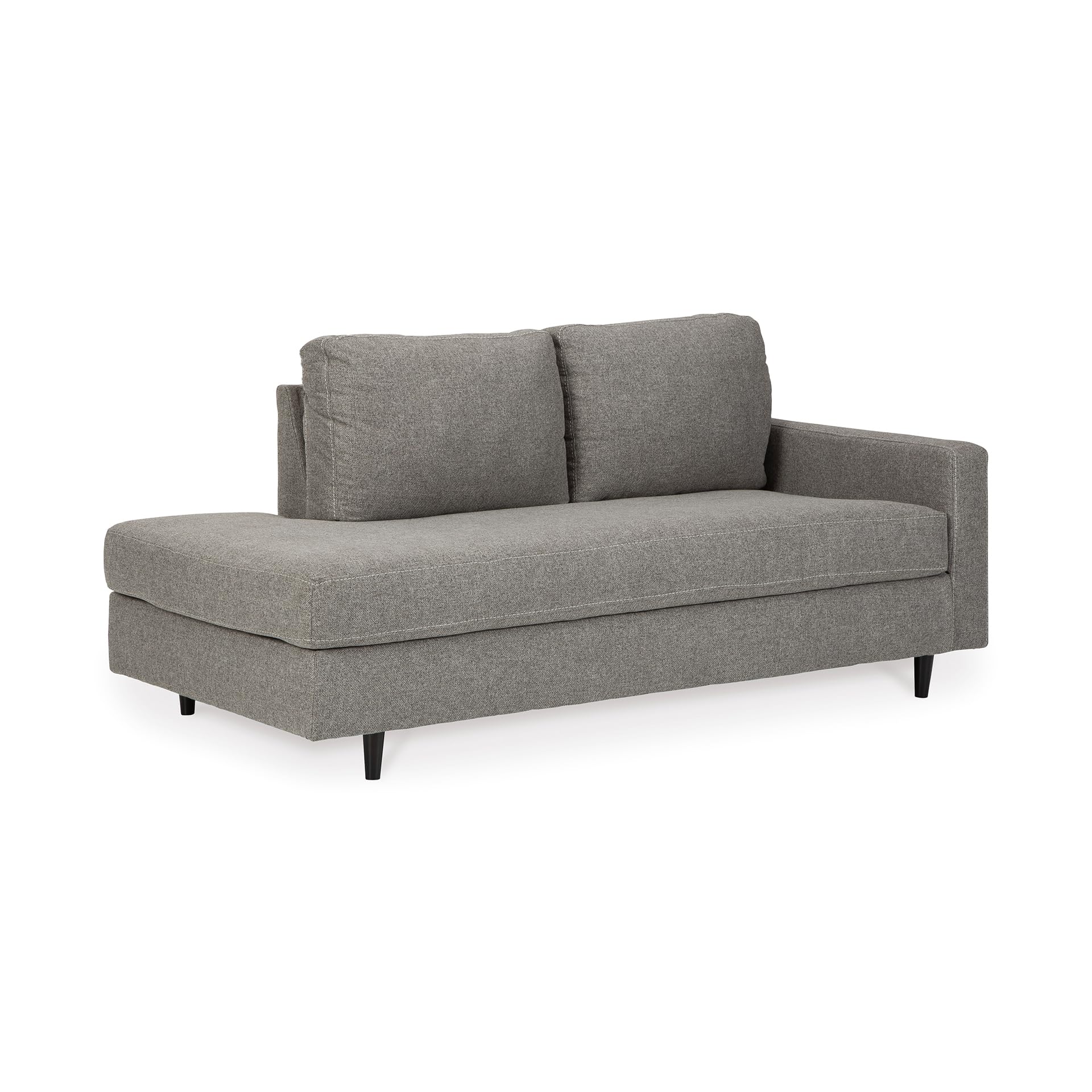 Lyman Mid Century Modern Right Arm Facing Chaise Lounge, Gray