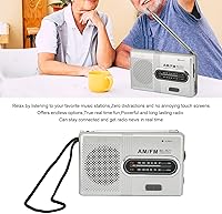 Vista 2 de Radio portátil AM FM, radio digital de bolsillo con altavoz de 5 W, radio de transistor compacto de onda corta con conector para auriculares
