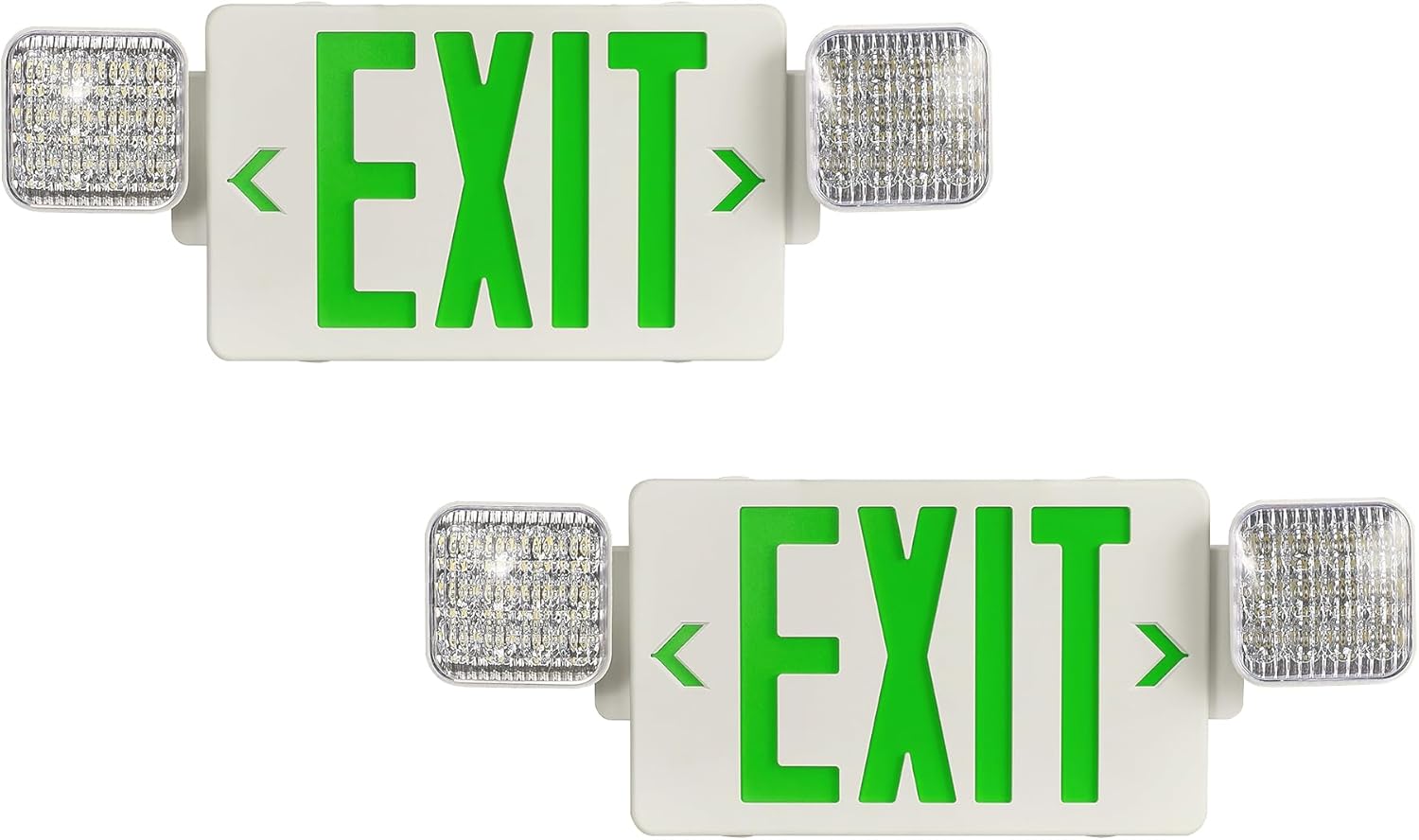GZRUIYANG Exit Sign with Emergency Lights Green, LED Emergency Exit Light with