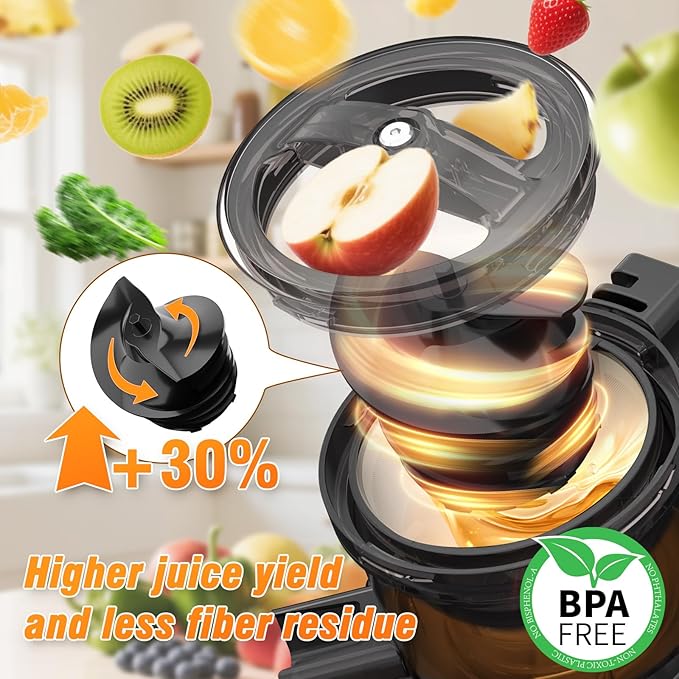 Extractor Jugos Prensado Frío Boca Ancha 250W 110V miniatura 6