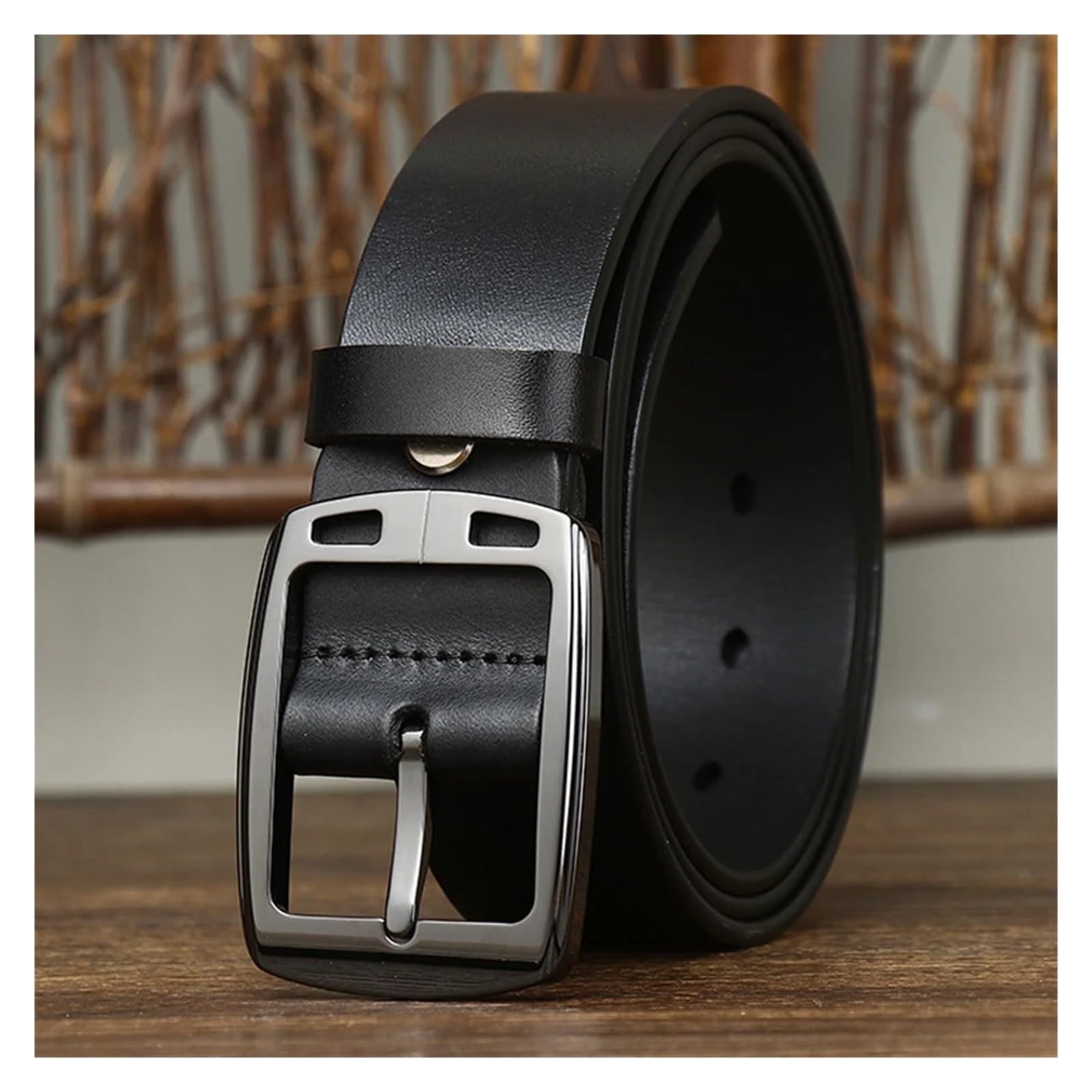 3,8 cm Ceramiczna antyalergiczna klamra ze sprzączką Skórzany męski pasek w talii Pasy do dżinsów Casual Business Homme