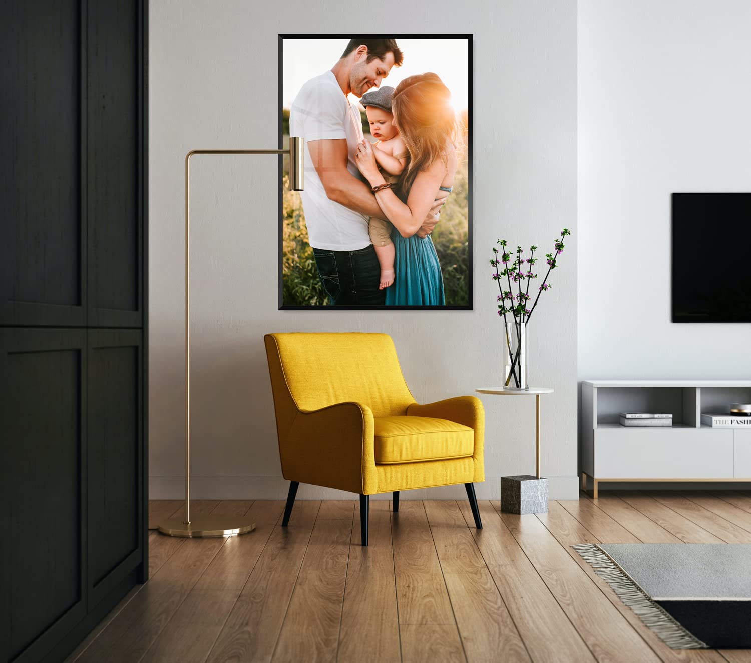 Panorama Cuadro Personalizado con Foto Enmarcado 70x50 cm - Varias Medidas Disponibles - Metacrilato con Marco de Aluminio - Regalo Original