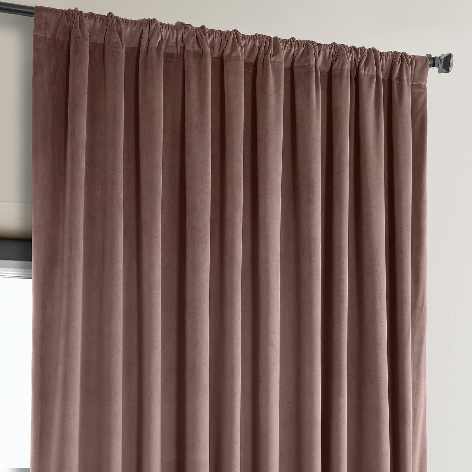 HPD Drapes Heritage Tende in velluto felpato, lunghe 274 cm, oscuranti, per camera da letto e soggiorno, 254 x 274 cm, 1 pannello, rosa (wild rose) - Vista 4