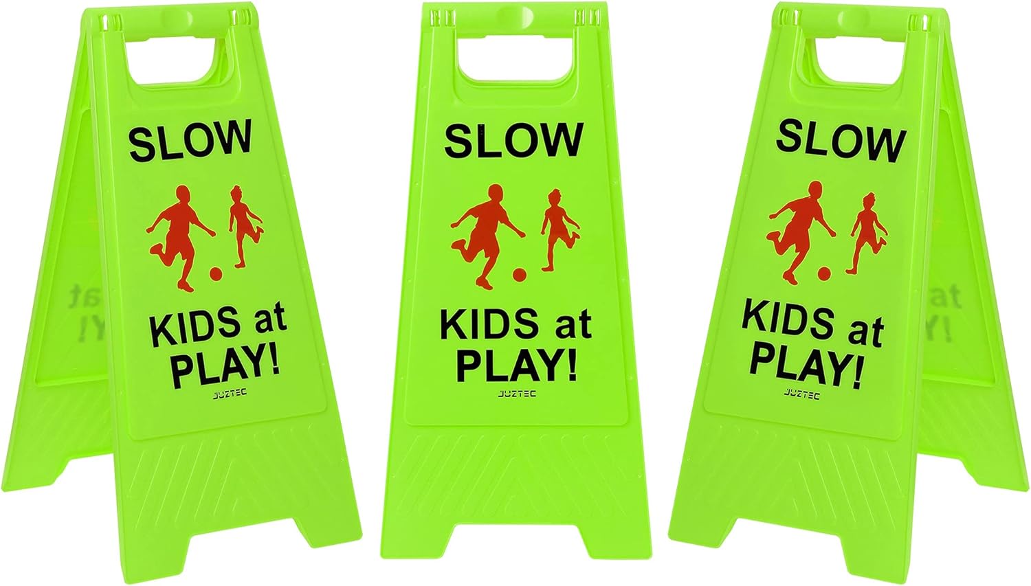 Slow Children Playing Sign For Street, Caution Kids At Play Safety Sign, Down crossing traffic signs outdoor (3 Pack)
