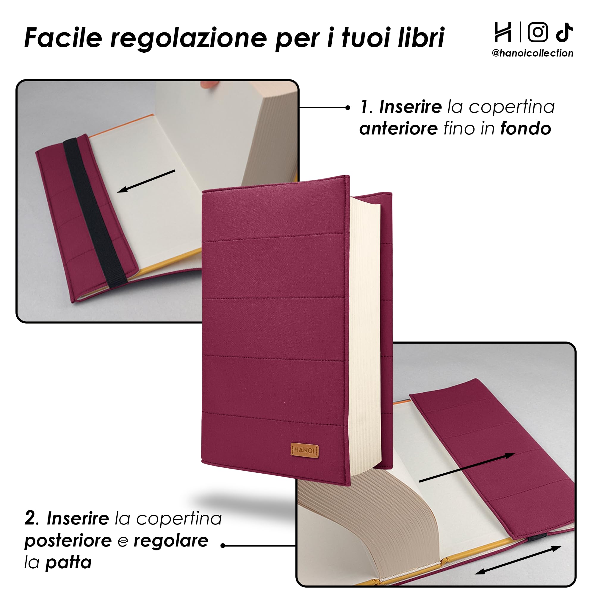 Custodia per libri di lettura regolabile imbottita. Copertina per libro di lettura protettiva per il trasporto e viaggio. Idea regalo per amanti dei libri
