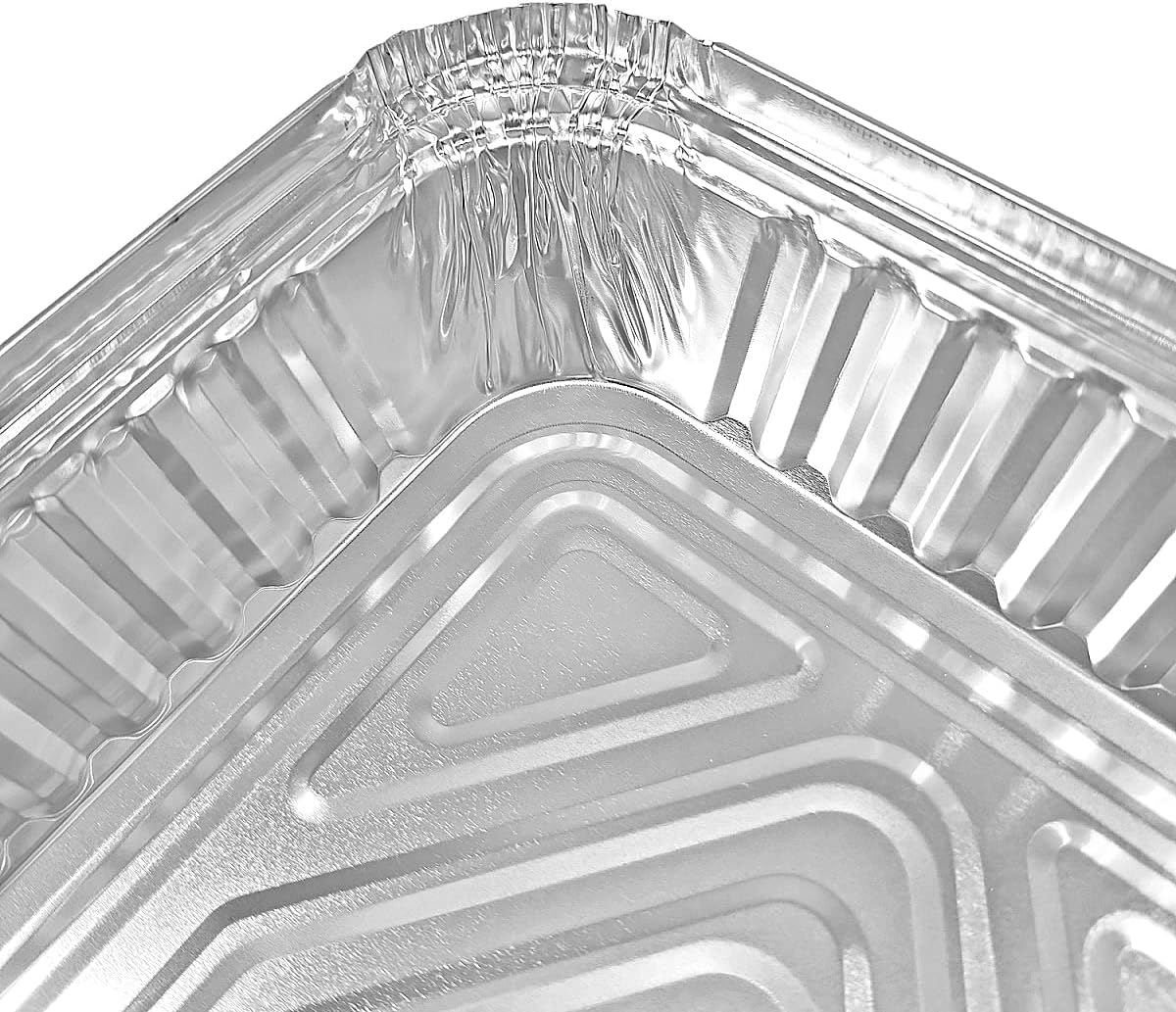 PACTOGO Disposable 4 lb. Aluminum Foil Oblong Take-Out Heavy Duty Tin Baking Pans with Board Lids 12'' X 8'' X 2'' Inch - For Meal Prep, Brownies, Bread, Baking, or Lunchbox (Pack of 100 Sets)