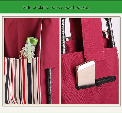 Miniatura 4 de THEGA Bolsa de repuesto plegable para carrito de compras de 35 litros, bolsa de almacenamiento impermeable de tela Oxford, bolsa de repuesto