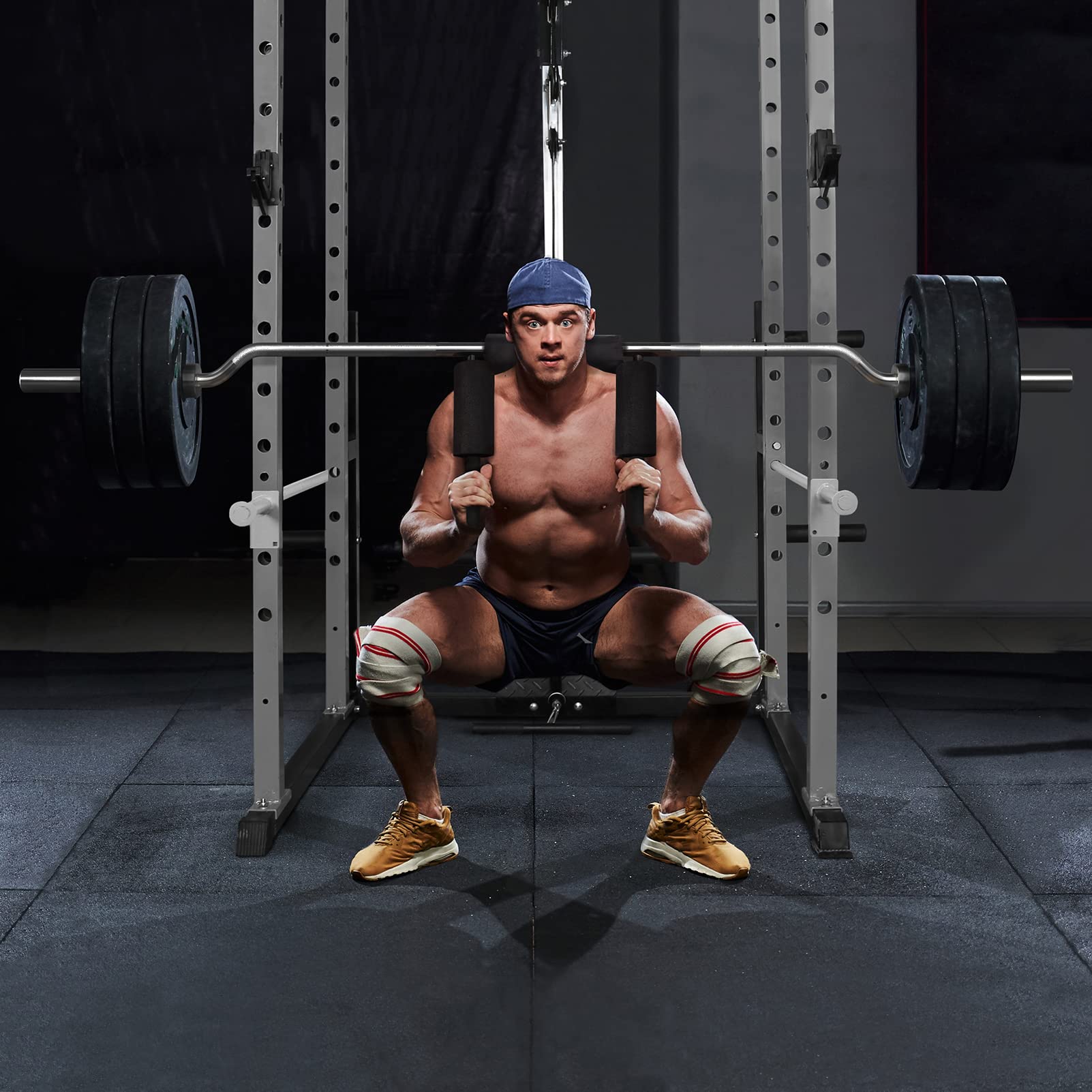 RitFit Safety Squat Bar 700LBS 2inch Sleeve Olympic Barbell Neck pad