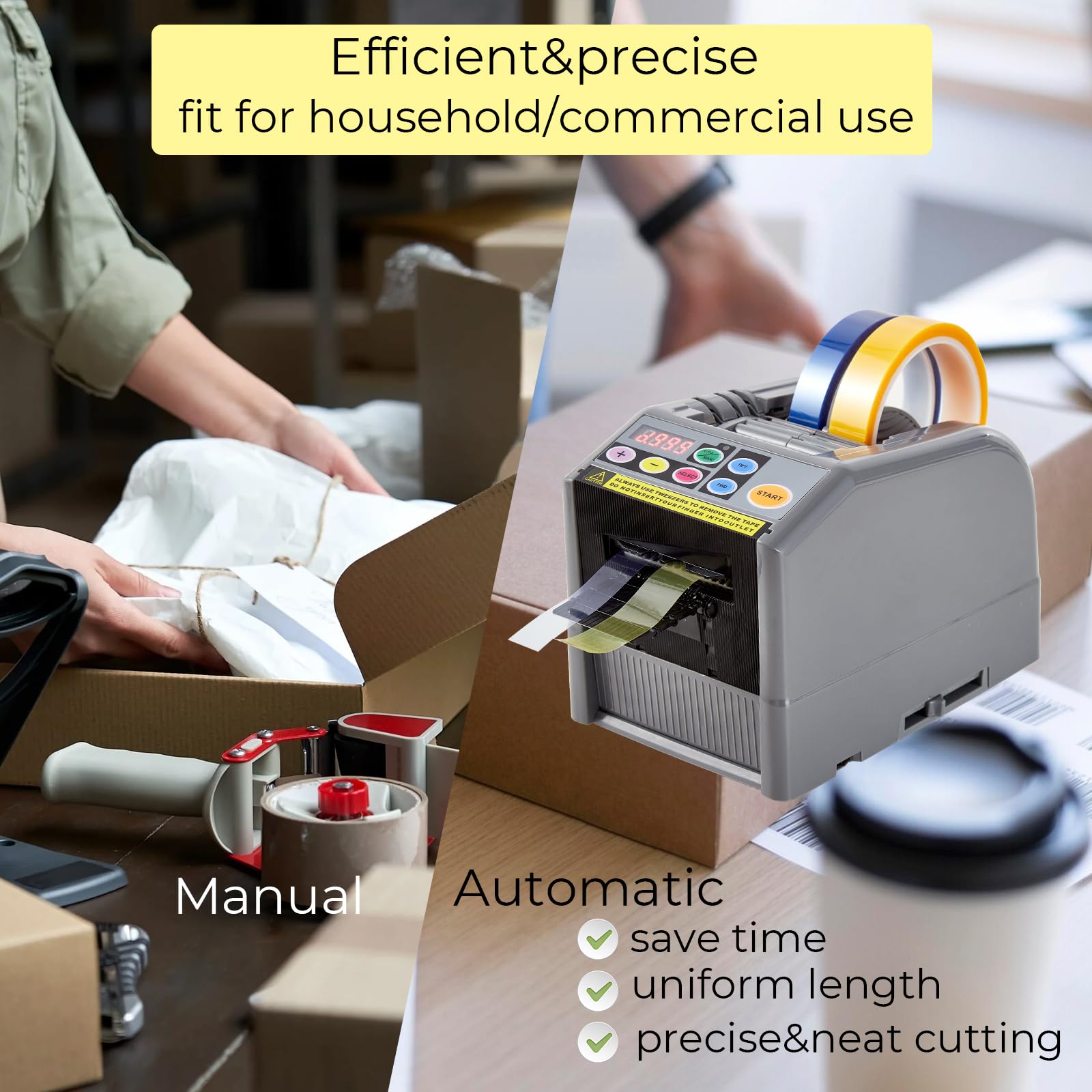Upgrade Automatic Tape Dispenser Ribbon Cutting Machine Electric Tape Ribbon Cutting Machine with 999mm Cutting Length Suitable for Warehouse Packing Forever Flowers Retail Store Wrapping Upgrade Automatic Tape Dispenser Ribbon Cutting Machine Electric Tape Ribbon Cutting Machine with 999mm Cutting Length Suitable for Warehouse Packing Forever Flowers Retail Store Wrapping